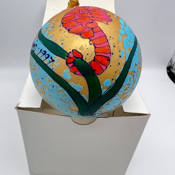 Seahorse Ornament Hand Crafted Signed By Artist Diane Kwiecien St. Thomas - Picture 6 of 12
